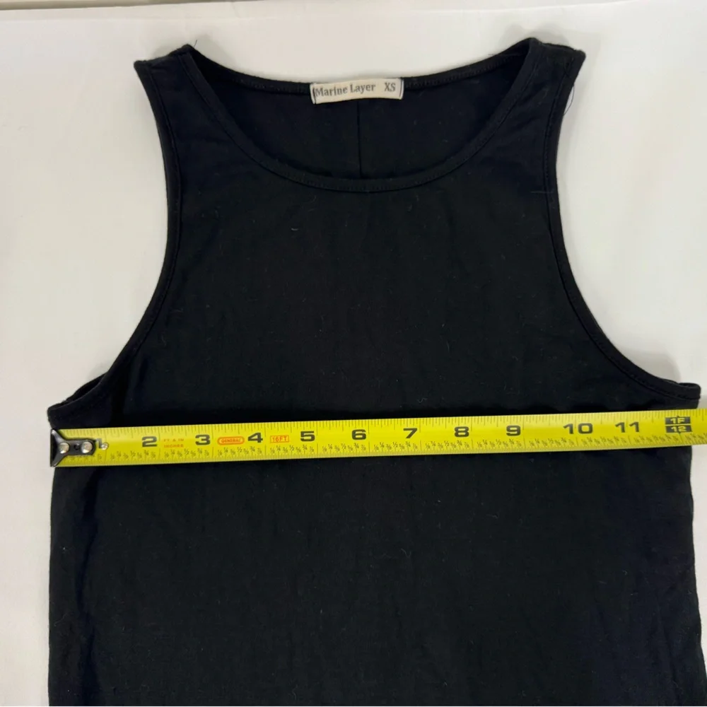 Nwt MARINE‎ LAYER Black Lexi Rib Fit Tank Midi Dress XS